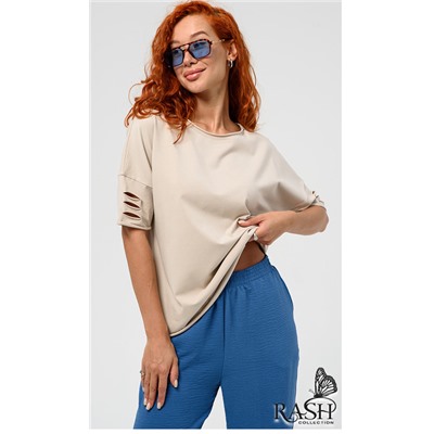 Футболка "Boho" бежевая