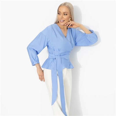 Блуза из вискозы, Восхитительные охваты (голубой рассветный)