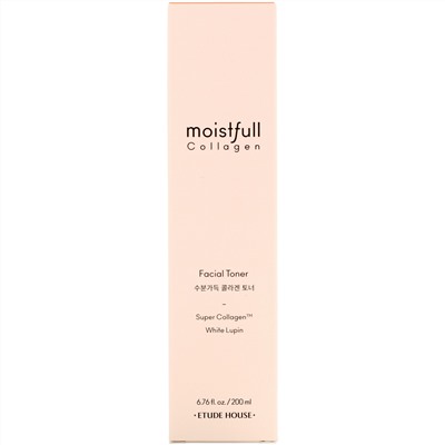 Etude House, увлажняющий коллаген, тоник для лица, белый люпин, 200 мл (6,76 жидк. унции)