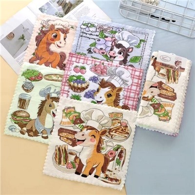 Набор универсальных салфеток "Лошадки" 30*30 см. 5 шт. из микрофибры