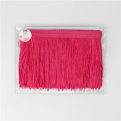 Тесьма декоративная «Бахрома», 15 см, 5±0.5 м, розовая