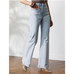 Джинсы-клеш из эластичного денима