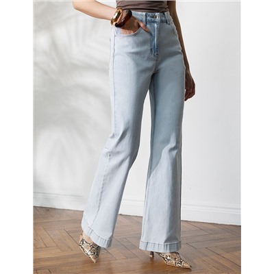 Джинсы-клеш из эластичного денима