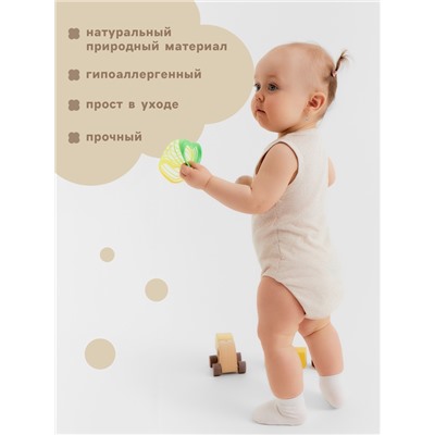 Боди без рукавов Крошка Я Melange, рост 68-74, бежевое