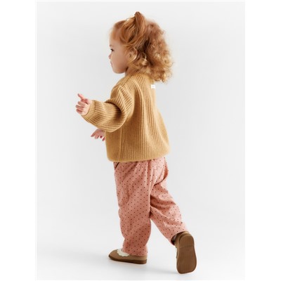 Брюки детские Крошка Я «Горошек», рост 74-80 см, розовые