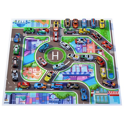 Набор машин "Мега заезд" (металл.) в коробке