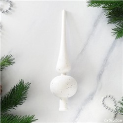 Верхушка на елку Пика 25 см белая / ZAF210142 /уп 100/320/