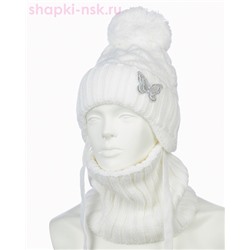 03-47-M Комплект для девочки (шапка+снуд) (52-54)