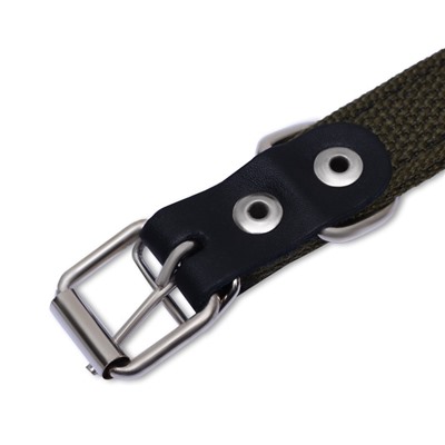 Ошейник брезентовый двухслойный, безразмерный, 55×2.5 см, ОШ 25-45 см