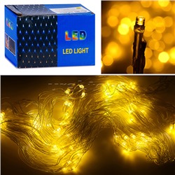 Электрогирлянда Сетка 1,5*1,5 м, 120 ламп, теплый