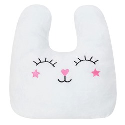 Подушка декоративная «Этель. Зайка», белая, 48×38 см, велюр