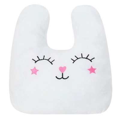 Подушка декоративная «Этель. Зайка», белая, 48×38 см, велюр