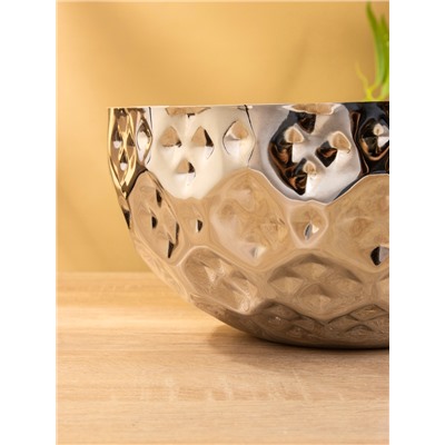 Миска гранёная, 25×25×12.5 см, нержавеющая сталь