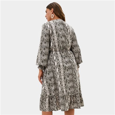 Платье миди женское MIST plus-size, размер 50, бежевое