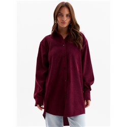 Рубашка женская MINAKU: Velvet Collection, размер 46, бордовый