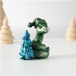 Фигурка полистоун «Зелёная змейка», 5×3×5 см, МИКС