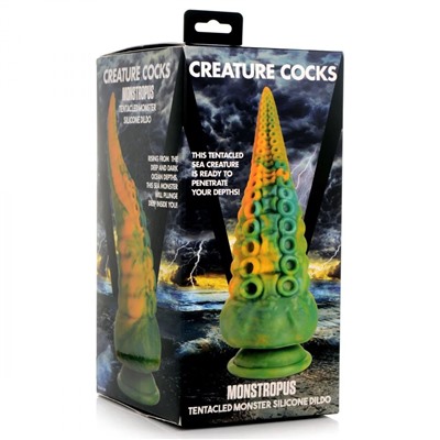Фантазийный фаллоимитатор в форме щупальца Monstropus Tentacled Monster Silicone Dildo - 21,6 см.
