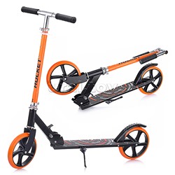 Самокат 2-х колесный ROCKET,колеса PU/ 200 мм, ABEC 7, оранжевый в пакете