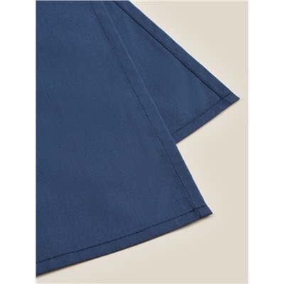 Простыня евро SL Home Percale 300ТС, 235×240 см, синяя, хлопок 100%