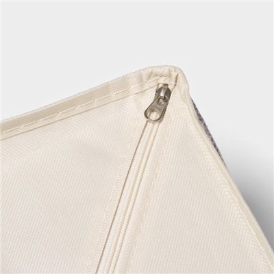 Органайзер для хранения белья Доляна «Тео», 6 ячеек, с прозрачной крышкой, 32×23×12 см, серый