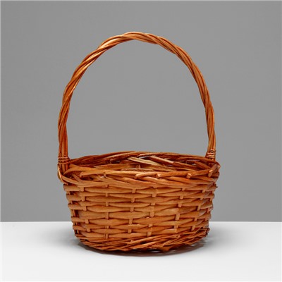 Корзина плетёная для хранения «Улей», ива, с ручкой, цвет медовый, набор 3 шт.