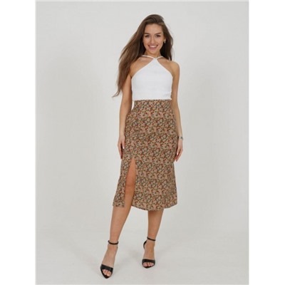 Юбка Хельга (Цветы бежевый)