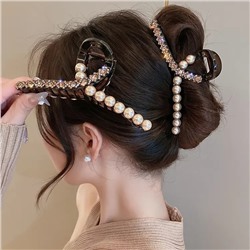 Краб для волос петелька со Стразами и Бусинами, 13 см.