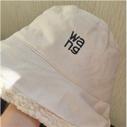 Двухсторонняя панама, искусственная овечья шерсть, бежевая, арт.47.0437