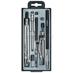 Готовальня 10 предметов, циркуль 125мм, пластиковый футляр