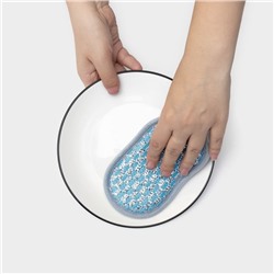 Губка для посуды Доляна, 15×9×1.5 см, МИКС