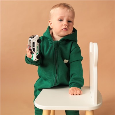 Комбинезон с капюшоном «Крошка Я» Oranges, рост 62-68, зелёный