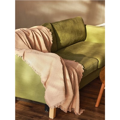 Плед с бахромой SL Home Warm, 130×180 см, бежевый