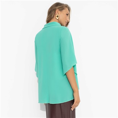 Блуза с эффектом многослойности, Невероятная красотка (мятная)