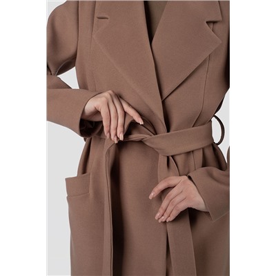 01-12221 Пальто женское демисезонное (пояс)