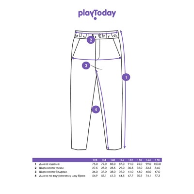 Брюки трикотажные для девочек
