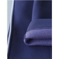 Теплые прямые брюки из эластичного футера трехнитки с начесом