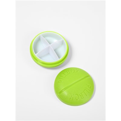 Таблетница «Pill Box», d = 6,5 см, 4 секции, цвет МИКС