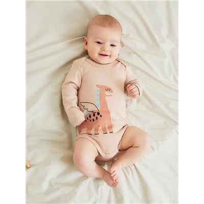 Боди детское «Крошка Я. Дракоша», рост 74-80 см, бежевое