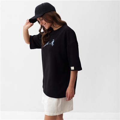 Футболка женская MIST Moon, размер 46, чёрная