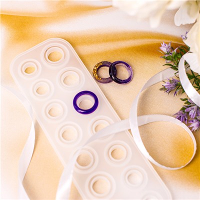 Молд силиконовый «Кольца», 14 форм колец