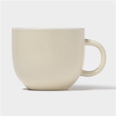 Чайная пара «Зефирка», 3 предмета: чашка 250 мл, блюдце d=13.7 см, ложка, керамика, бежевая