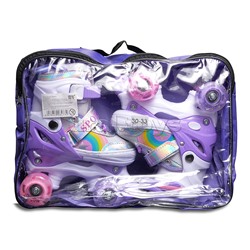 Ролики детские, размер S, 4 колеса (цвет фиолетовый)