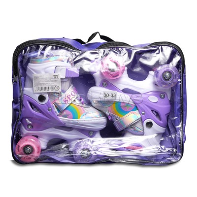 Ролики детские, размер S, 4 колеса (цвет фиолетовый)