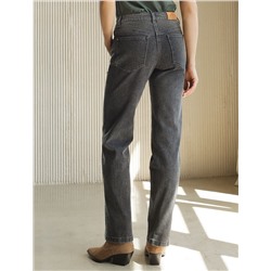 Джинсы прямые Regular fit с декоративной стиркой из эластичного денима