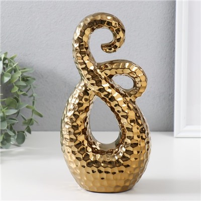 Фигурка керамика «Абстракция. Щупальца», золото, 12.5×7×25 см