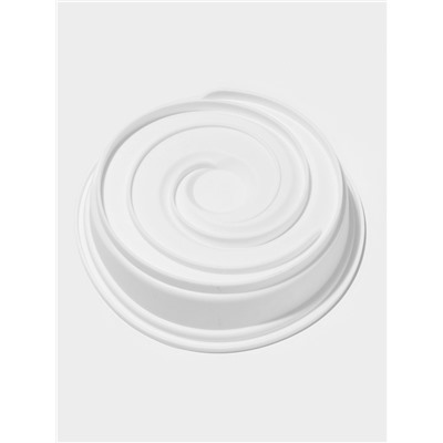 Форма для выпечки и муссовых десертов KONFINETTA «Круговорот», силикон, 20×5 см, белая