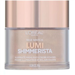 L'Oreal, Пудра-хайлайтер True Match Lumi Shimmerista, оттенок 506 «Солнечные блики», 8 г