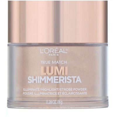 L'Oreal, Пудра-хайлайтер True Match Lumi Shimmerista, оттенок 506 «Солнечные блики», 8 г
