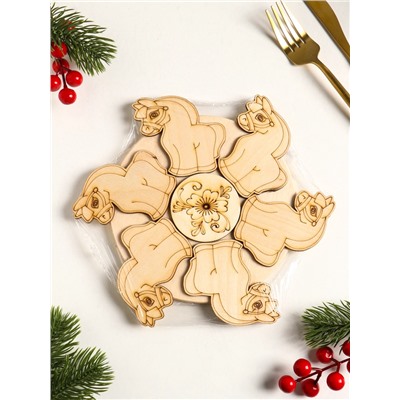 Подставка под горячее «Лошадка», 20 см, можжевельник