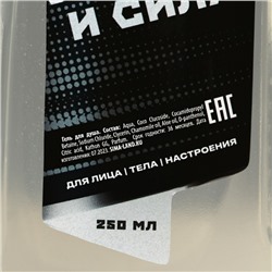 Подарочный набор косметики «Сталь и сила», гель для душа 250 мл и мочалка для тела, HARD LINE